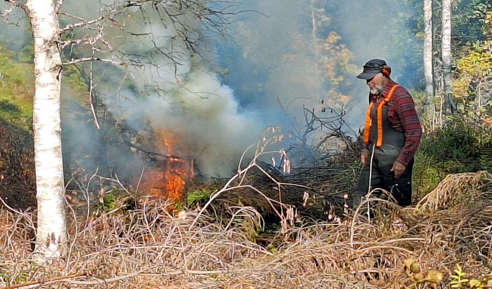 Å restaurere et kulturlandskap kan være tungt, varmt og krevende, men resultatet blir bra! Foto: Tore Bratlien.
